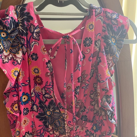 LOFT EXTRA SMALL PETITE BRIGHT PINK SUMMER DRESS SHORT NEVER WORN - Picture 13 of 16